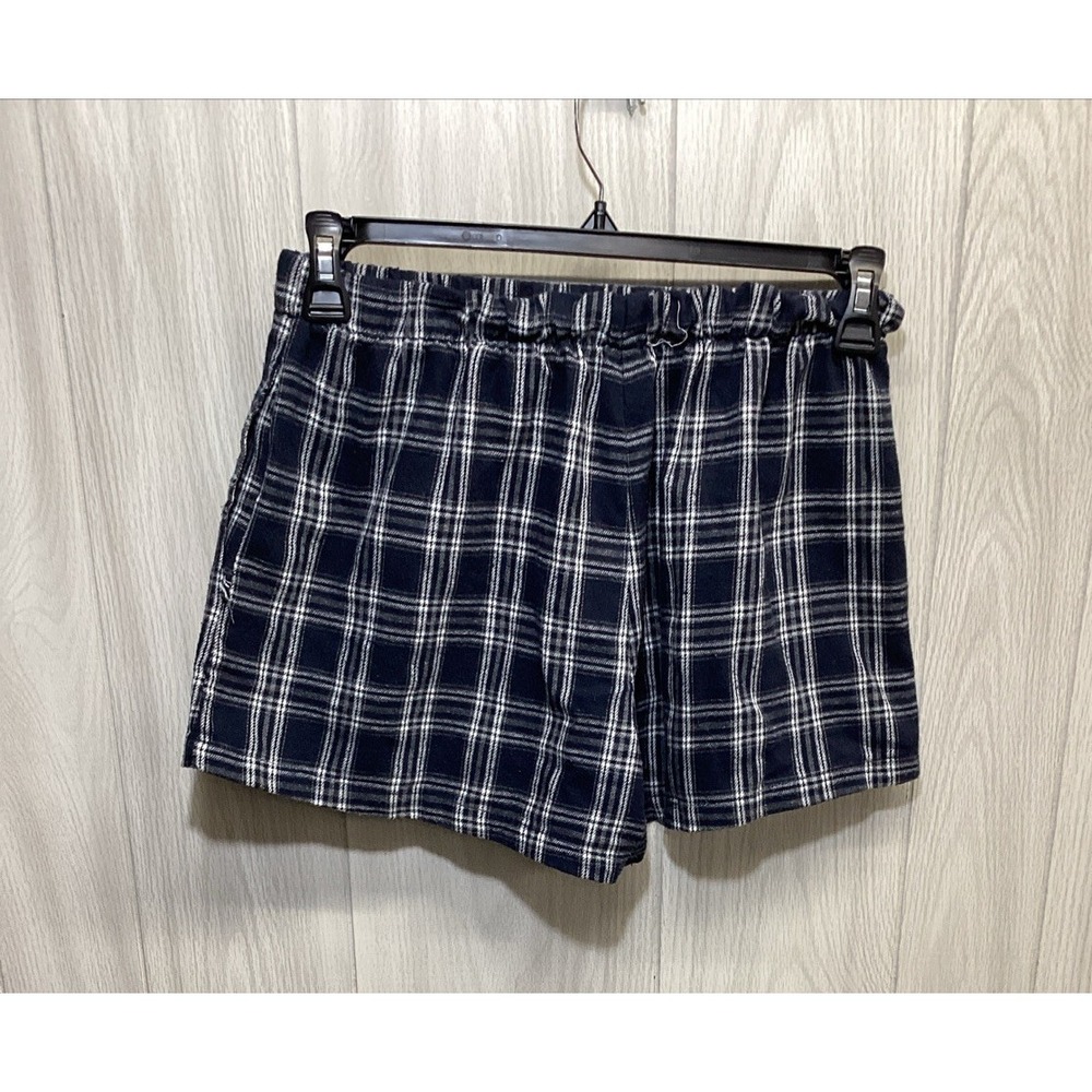 SHEIN Women's (Size M) Elastic Waist Plaid Sleep Shorts Cotton‎ Polyester